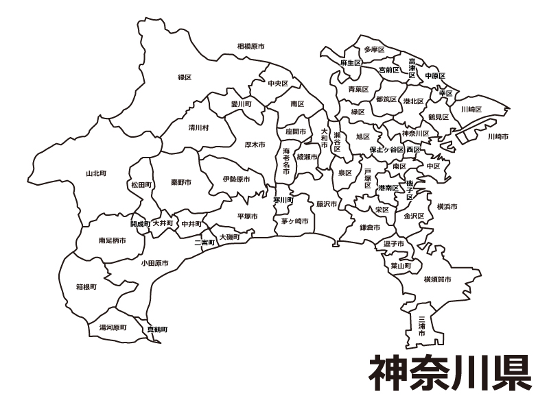 神奈川県地図