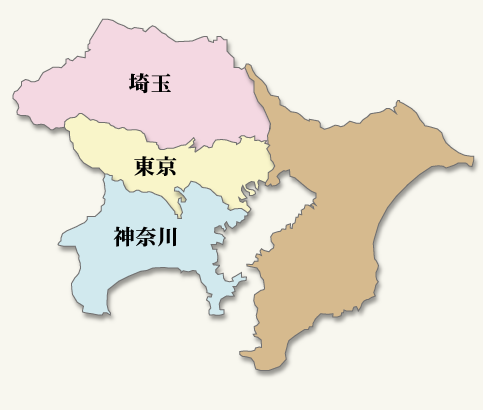 関東地方の地図